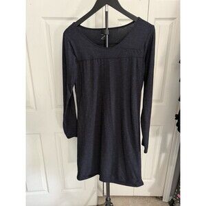 Horny Toad Womens Black Long Sleeve  Dress Organic Cotton Shirt Dress Size M